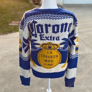 Corona ugly Christmas sweater - EUC